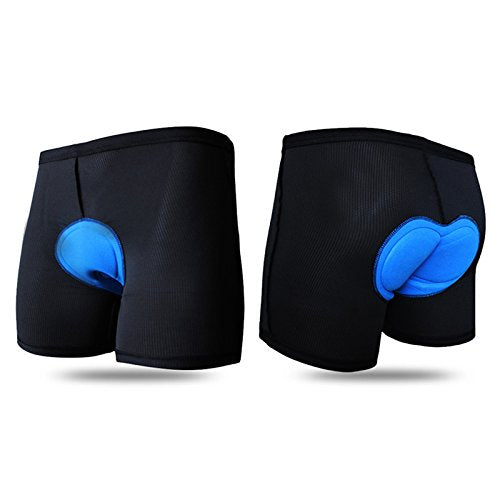 Wolfbike - Pantalones Cortos de compresión para Hombre, Acolchados, de Gel, 3D, para Ciclismo