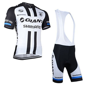 2014 Outdoor Sports Pro Team Men's Short Sleeve Giant Shimano Cycling Jersey and Bib Shorts Set by Cycling King