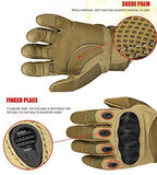 Brosaur Guante táctico multifunción Hombre - Guantes al Aire Libre - Guantes de Dedo Completo Guantes de Moto Guantes de Bicicleta como Guantes de protección Alpinismo