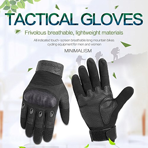 Brosaur Guante táctico multifunción Hombre - Guantes al Aire Libre - Guantes de Dedo Completo Guantes de Moto Guantes de Bicicleta como Guantes de protección Alpinismo