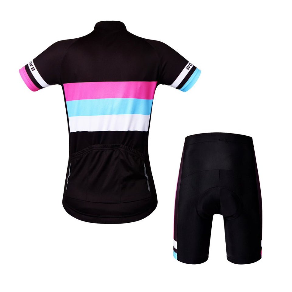 WOSAWE 2016 Manga Corta para Ciclismo para Mujer Jersey 4d Gel Acolchado Pantalones Cortos MTB Ropa de Deporte