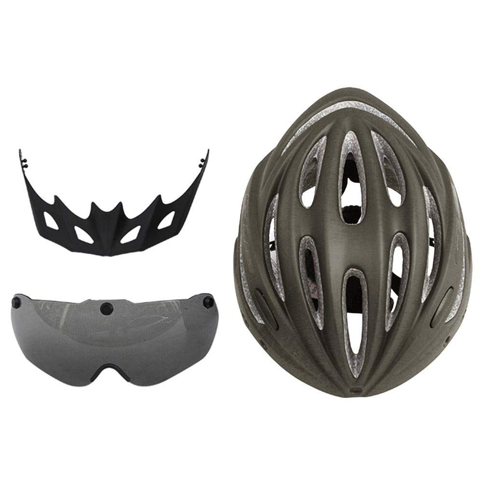 Casco de bicicleta con anteojos magnéticos extraíbles, visera para bicicleta de montaña y de carretera, cascos de ciclismo ajustables para adultos, hombres, mujeres y jóvenes, para ciclismo, montaña/carretera