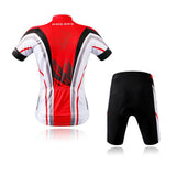 Wosawe playera de ciclismo para hombre para bicicleta ciclo Jersey de manga corta camisas Tops, transpirable y cómodo 4d acolchado Shorts Medias Pantalones Ropa de Deporte Suit Set transpirable de secado rápido