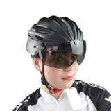 Casco de bicicleta con anteojos magnéticos extraíbles, visera para bicicleta de montaña y de carretera, cascos de ciclismo ajustables para adultos, hombres, mujeres y jóvenes, para ciclismo, montaña/carretera