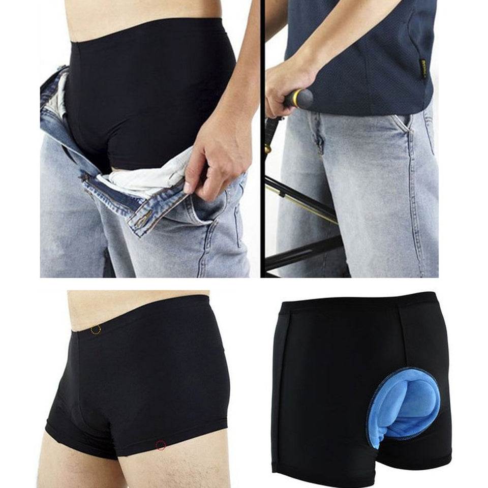 Wolfbike - Pantalones Cortos de compresión para Hombre, Acolchados, de Gel, 3D, para Ciclismo