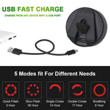 AutoWT Luces Traseras de Bicicleta, Luz recargable y ultra brillante para bicicletas, con luz de cola, hasta 56 horas Runtime IPX5 de larga duración Ciclismo de seguridad Lámpara de linterna trasera para bicicletas de carretera Cascos Mochilas