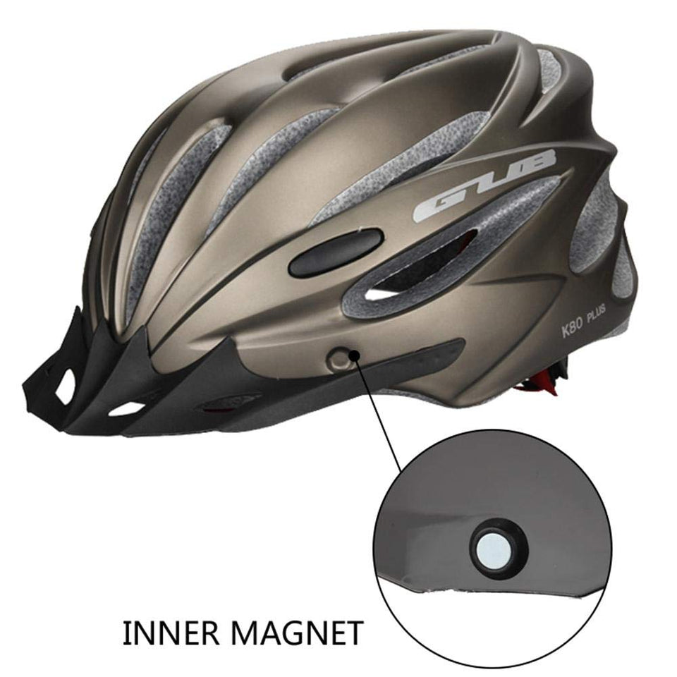 Casco de bicicleta con anteojos magnéticos extraíbles, visera para bicicleta de montaña y de carretera, cascos de ciclismo ajustables para adultos, hombres, mujeres y jóvenes, para ciclismo, montaña/carretera