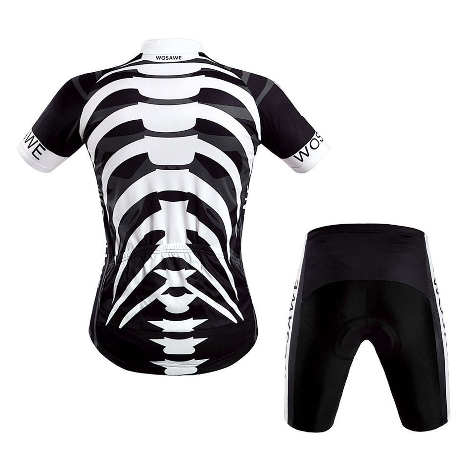 WOLFBIKE Men's Cycling Short Sleeve Jersey + 3D Padded Shorts Set