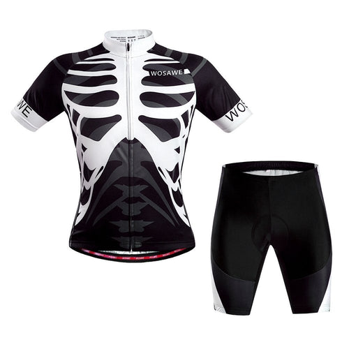 WOLFBIKE Men's Cycling Short Sleeve Jersey + 3D Padded Shorts Set