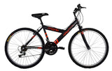 Monk Bicicleta ECONÓMICA DE MONTAÑA con PROPIEDADES REFLEJANTES STARBIKE RODADA 26 18 VELOCIDADES (Negra)