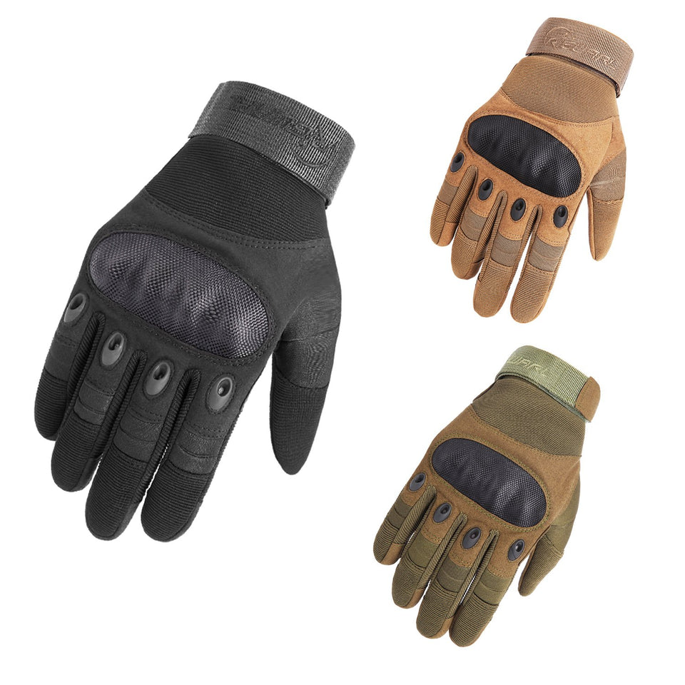 Brosaur Guante táctico multifunción Hombre - Guantes al Aire Libre - Guantes de Dedo Completo Guantes de Moto Guantes de Bicicleta como Guantes de protección Alpinismo